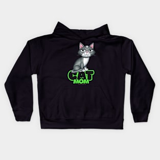 Cat Mom Kids Hoodie